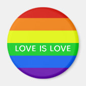 Rainbow Love is Love Gay Pride LGBTQ Beauful Magneet (Voorkant)