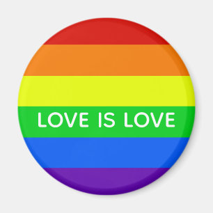 Rainbow Love is Love Gay Pride LGBTQ Beauful Magneet
