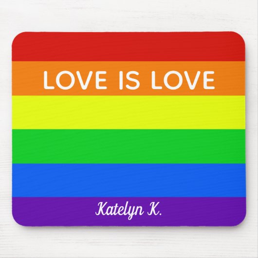 Rainbow Love is Love Gay Pride LGBTQ Beauful Muismat (Voorkant)