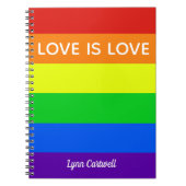 Rainbow Love is Love Gay Pride LGBTQ Beauful Notitieboek (Voorkant)