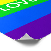 Rainbow Love is Love Gay Pride LGBTQ Beauful Poster (Hoek)