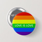 Rainbow Love is Love Gay Pride LGBTQ Beauful Ronde Button 5,7 Cm (Voorkant /achterkant)