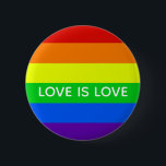 Rainbow Love is Love Gay Pride LGBTQ Beauful Ronde Button 5,7 Cm<br><div class="desc">Gay Pride regenboog gestripte knop die Love leest is Love. Cute LGBTQ-ondersteuning voor al je homoseksuele,  lesbische,  biseksuele,  transseksuele en panseksuele vrienden en familie. Steun voor gelijke rechten voor alle mensen,  ongeacht wie ze liefhebben en hun geslachtsidentificatie. Een schattig progressief ontwerp voor de LGBT-gemeenschap.</div>