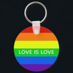 Rainbow Love is Love Gay Pride LGBTQ Beauful Sleutelhanger<br><div class="desc">Gay Pride regenboogstriped sleutelhanger die Love leest is Love. Cute LGBTQ-ondersteuning voor al je homoseksuele,  lesbische,  biseksuele,  transseksuele en panseksuele vrienden en familie. Steun voor gelijke rechten voor alle mensen,  ongeacht wie ze liefhebben en hun geslachtsidentificatie. Een schattig progressief ontwerp voor de LGBT-gemeenschap.</div>