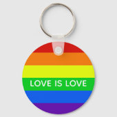 Rainbow Love is Love Gay Pride LGBTQ Beauful Sleutelhanger (Achterkant)