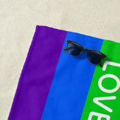 Rainbow Love is Love Gay Pride LGBTQ Beauful Strandlaken (In situ)