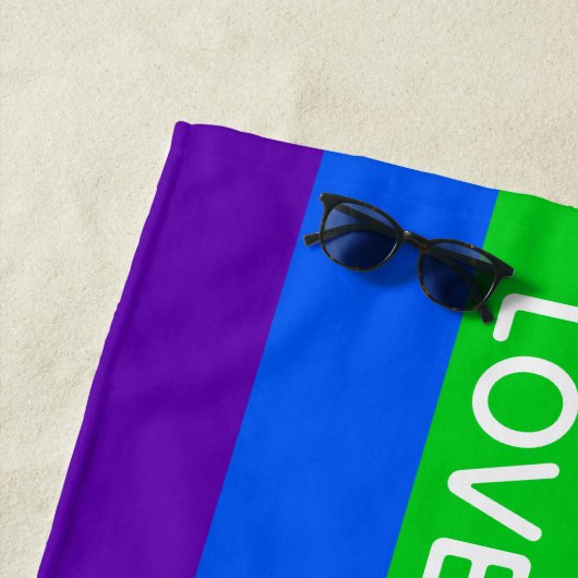 Rainbow Love is Love Gay Pride LGBTQ Beauful Strandlaken (In situ)