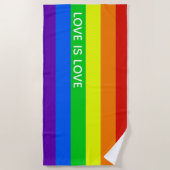 Rainbow Love is Love Gay Pride LGBTQ Beauful Strandlaken (Voorkant)