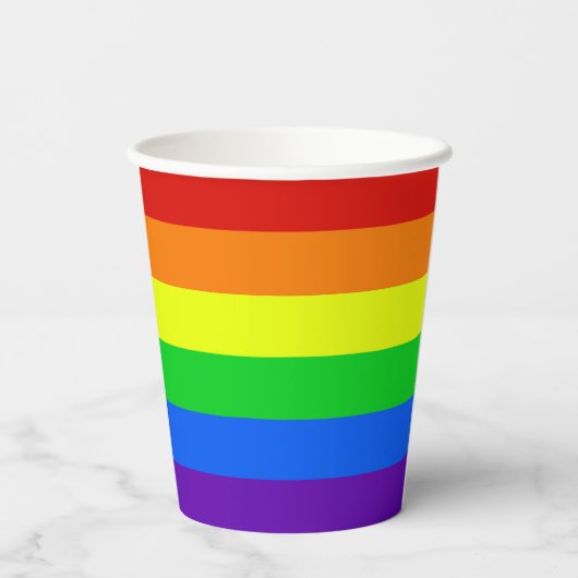 Rainbow Love is Love Gay Pride LGBTQ Party Papieren Bekers (Achterkant)