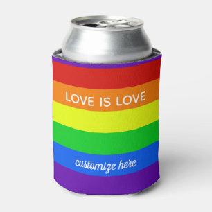 Rainbow Love is Love Gay Pride Parade Custom LGBT Blikjeskoeler