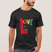 Rainbow Love is Love op Black