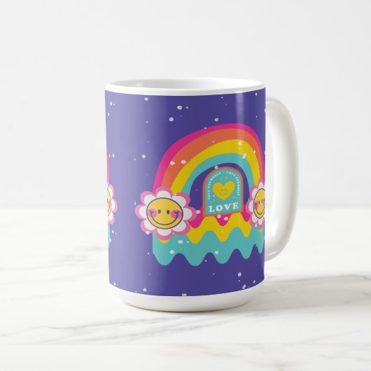 Rainbow Love jezelf Koffiemok (Voorkant rechts)