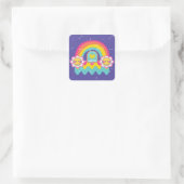 Rainbow Love jezelf Vierkante Sticker (Tas)