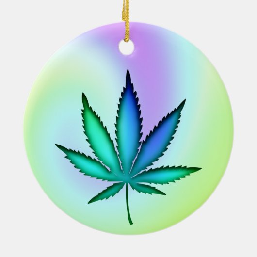 Rainbow Love Keramisch Ornament (Achterkant)