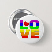 Rainbow Love-knop Ronde Button 5,7 Cm (Voorkant /achterkant)