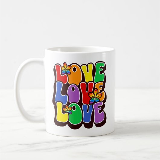 Rainbow Love Koffiemok (Links)