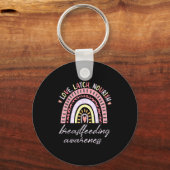 Rainbow Love Latch Nourish Breastfeeding Awareness Sleutelhanger (Voorkant)