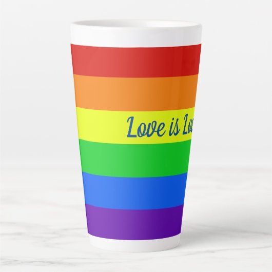 Rainbow Love Latte Mok (Voorkant)