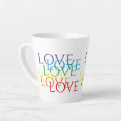 RAINBOW LOVE Latte Mok (Linkerhoek)