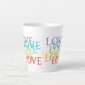 RAINBOW LOVE Latte Mok (Voorkant)