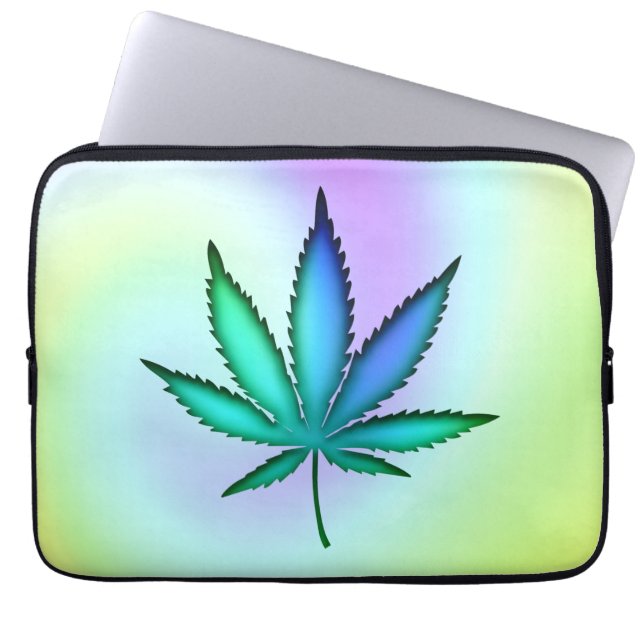 Rainbow Love Leaf Laptop Sleeve (Voorkant)