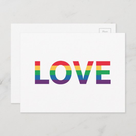 Rainbow Love Letters Briefkaart (Voorkant / Achterkant)