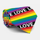 Rainbow Love, LGBTQ PRIDE, Celebrate Love Stropdas (Opgerold)