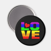 Rainbow Love magneet (Voorkant / Achterkant)
