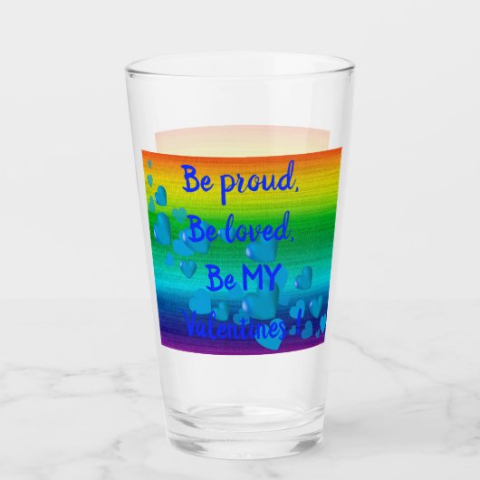Rainbow Love Man Glas (Voorkant)
