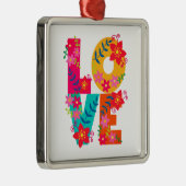 Rainbow Love Metalen Ornament (Rechts)