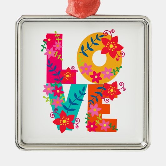 Rainbow Love Metalen Ornament (Voorkant)