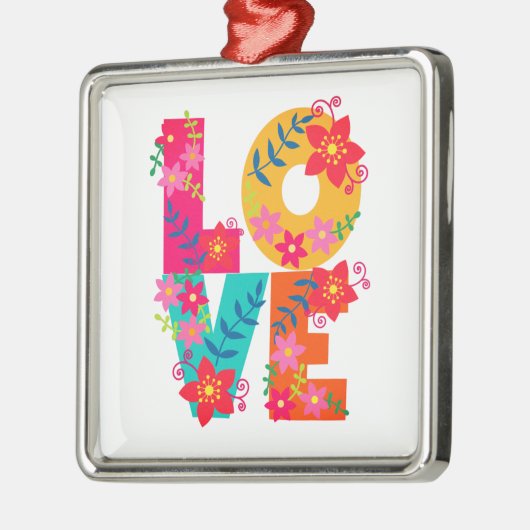 Rainbow Love Metalen Ornament (Links)