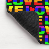 Rainbow Love mousepad Muismat (Hoek)