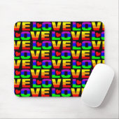 Rainbow Love mousepad Muismat (Met muis)