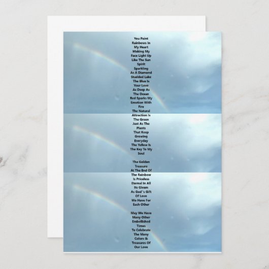 Rainbow Love Notitiekaartje (Voorkant / Achterkant)