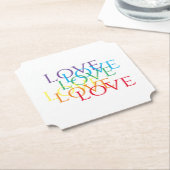 RAINBOW LOVE Onderzetter Ticket Paper (Gekanteld)