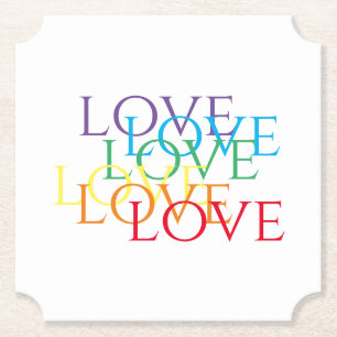 RAINBOW LOVE Onderzetter Ticket Paper
