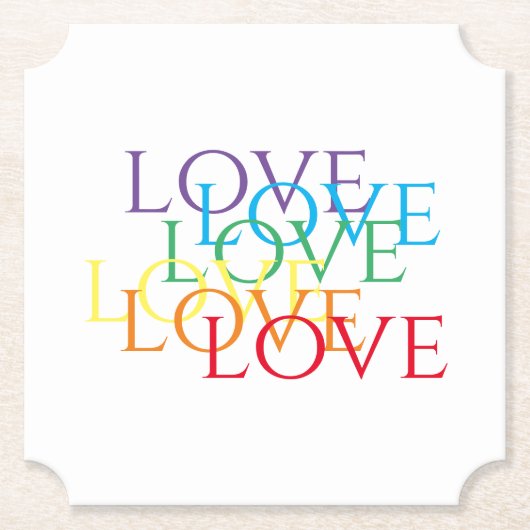 RAINBOW LOVE Onderzetter Ticket Paper (Voorkant)