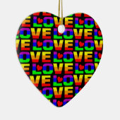 Rainbow Love ornament, aanpassen Keramisch Ornament (Rechts)