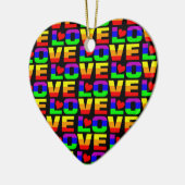 Rainbow Love ornament, aanpassen Keramisch Ornament (Links)