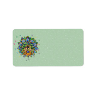 Rainbow Love Peacock Etiket