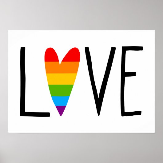 Rainbow Love Poster (Voorkant)