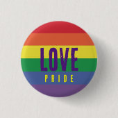 Rainbow Love Pride Ronde Button 3,2 Cm (Voorkant)