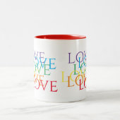 RAINBOW LOVE Red Two-Tone Mok (Center)