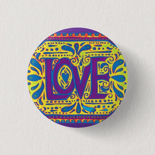 Rainbow Love Ronde Button 3,2 Cm (Voorkant)
