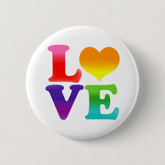 Rainbow Love Ronde Button 5,7 Cm (Voorkant)