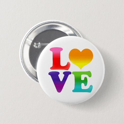 Rainbow Love Ronde Button 5,7 Cm (Voorkant /achterkant)