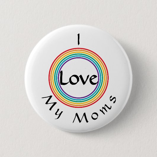 Rainbow Love Ronde Button 5,7 Cm (Voorkant)