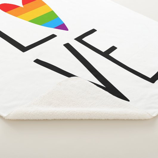 Rainbow Love Sherpa Deken (3/4)