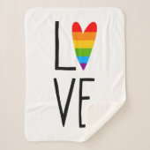 Rainbow Love Sherpa Deken (Voorkant)